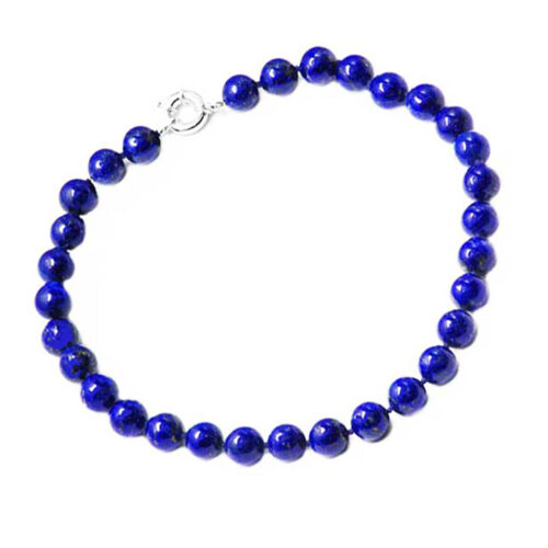 Nina 10 mm Lapis Lazuli Bead Necklace