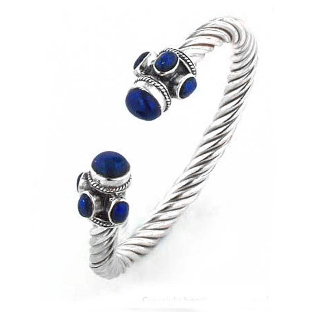 Womens Articulated Bracelet Sterling Silver Lapis Lazuli | El Coleccionista  Ecléctico