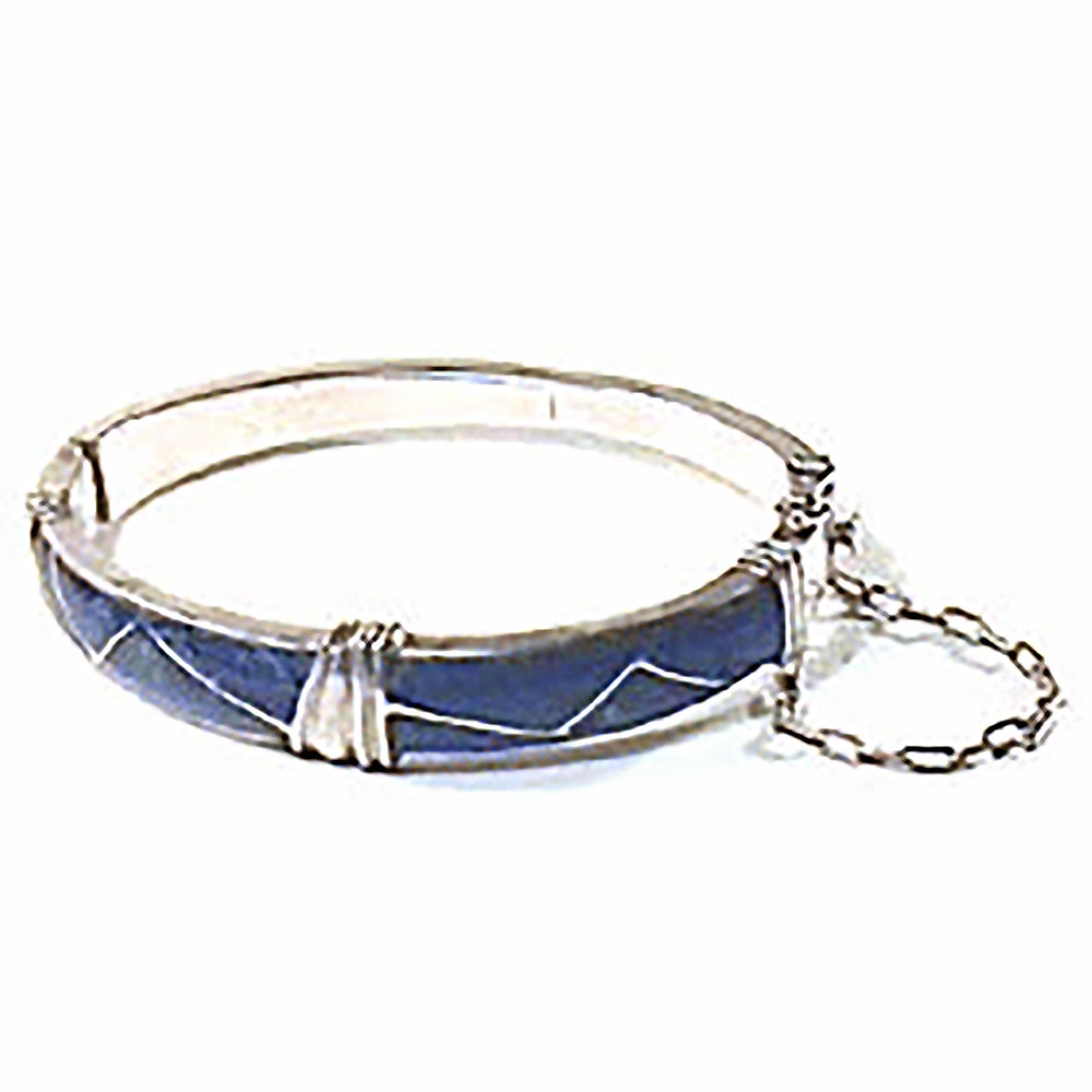 Big Cuff Sterling Silver Lapis Lazuli Bracelet