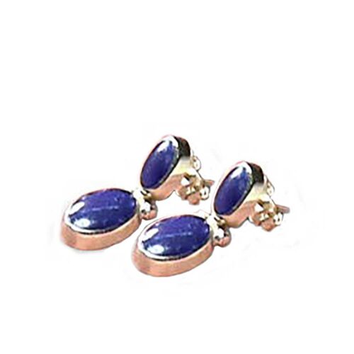 18K Gold Hinge Oval Hanging Earrings