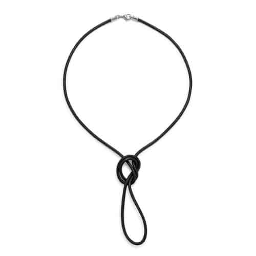 Leather Necklace with Sterling Silver Closure