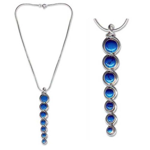 Sterling Silver and Lapis Lazuli Infinity Necklace