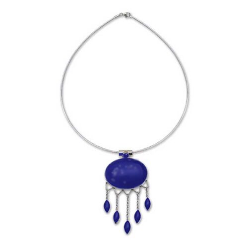 Sterling Silver Sun and Drops Necklace