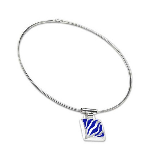 Sterling Silver and Lapis Lazuli Zebra Necklace