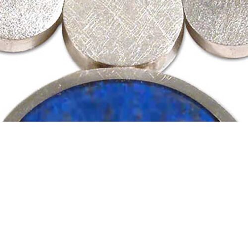 Sterling Silver and Lapis Lazuli Abstract Discs Necklace