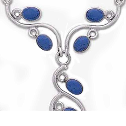 Sterling Silver and Lapis Lazuli Ivy Semi collar