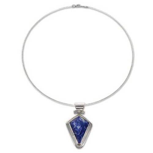 Sterling Silver and Lapis Lazuli Arrowhead Necklace