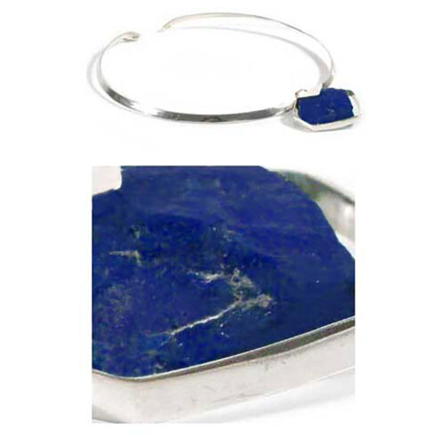 Sterling Silver and Lapis Lazuli Rock Slider Necklace