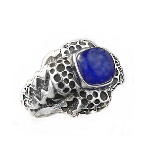 Sterling Silver and Lapis Lazuli Pasha Cross Ring