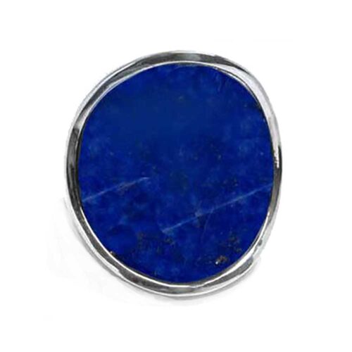 Sterling Silver and Lapis Lazuli Solitaire Ring