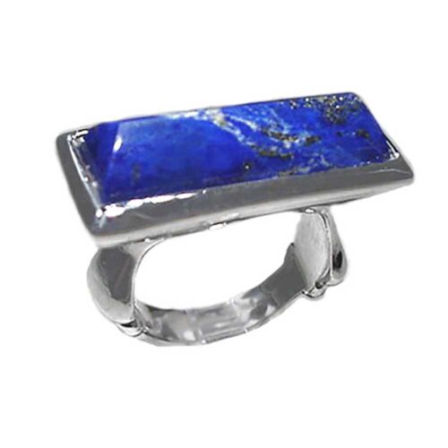 Sterling Silver Long Rectangular Cabochon Ring