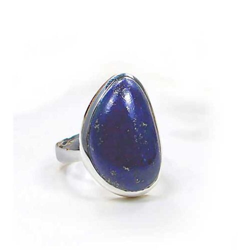Sterling Silver and Lapis Lazuli Abstract Ring
