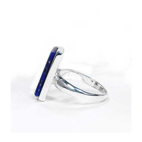 Sterling Silver and Lapis Lazuli Frame Ring