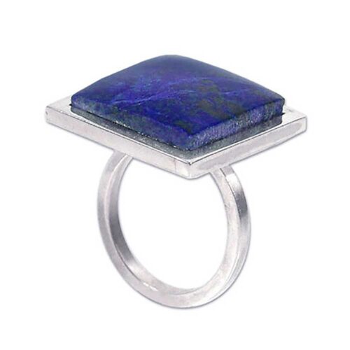 Sterling Silver and Lapis Lazuli Slab Ring