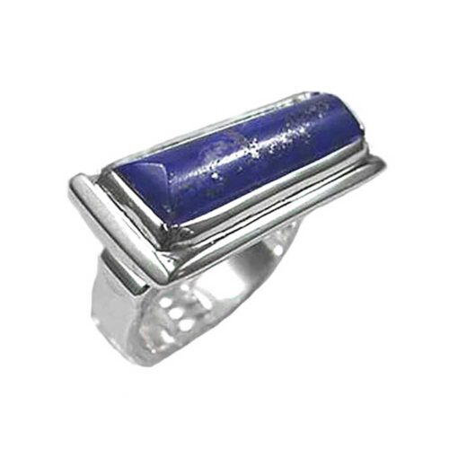 Sterling Silver Rectangular Cabochon Ring with Raised Frame