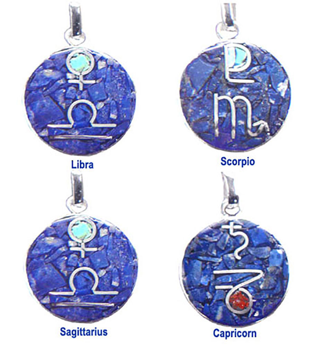 Lapis Lazuli Small Zodiac Charm - Image 4