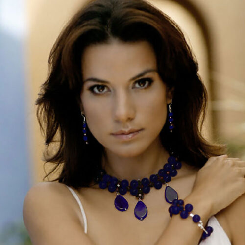 Sterling Silver and Lapis Lazuli Dewdrops Beaded Set