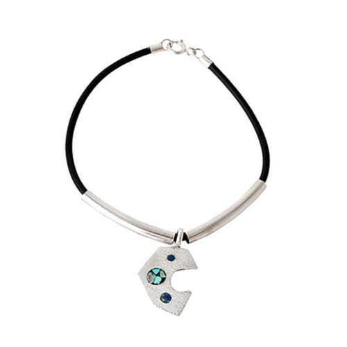 Sterling Silver, Lapis Lazuli and Turquoise Boho Leather Bracelet