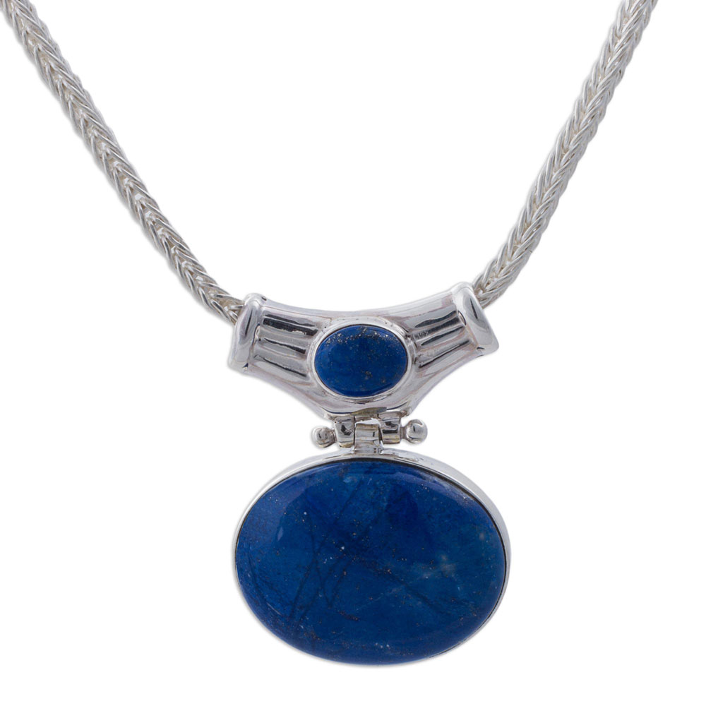 Sterling Silver and Lapis Lazuli Wisdom Charm - Image 2