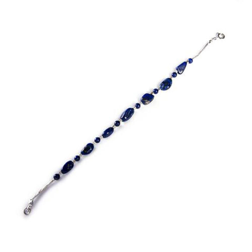 Amanca Sterling Silver Chained Module Bracelet or Anklet