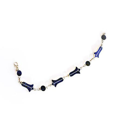 Sterling Silver Copihue Chained Module Bracelet or Anklet