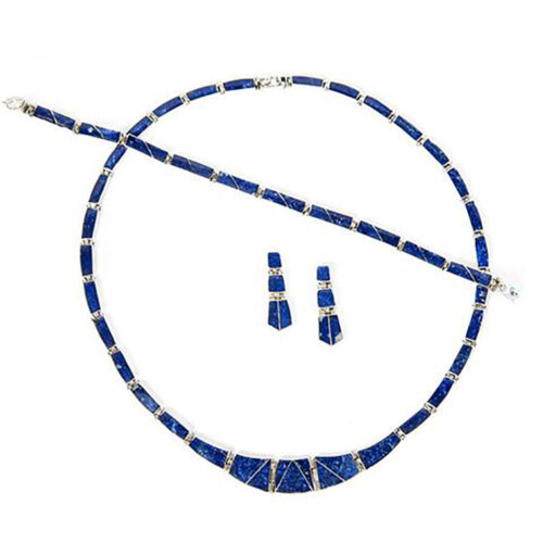 Yaayan Lapis Lazuli and Sterling Silver Set
