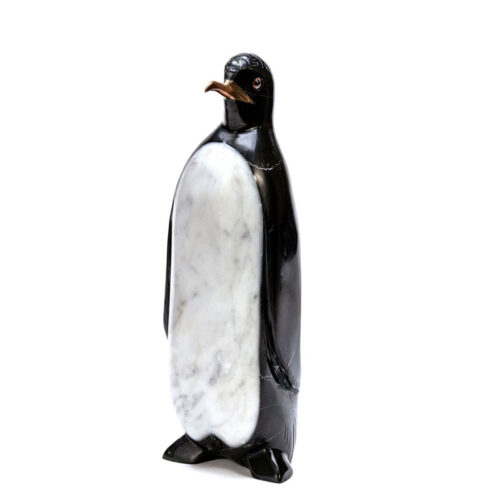 Onix, Marble and Bronze Pinguin Statue