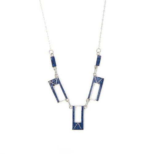 Nicancil Lapis Lazuli and Sterling Silver Semi Collar