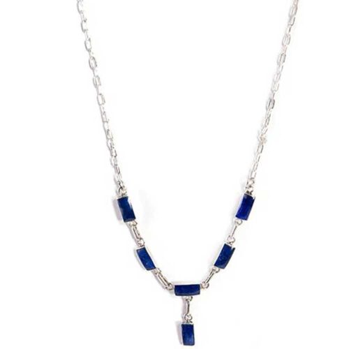 Alliyma Sterling Silver Rectangular Semi Collar