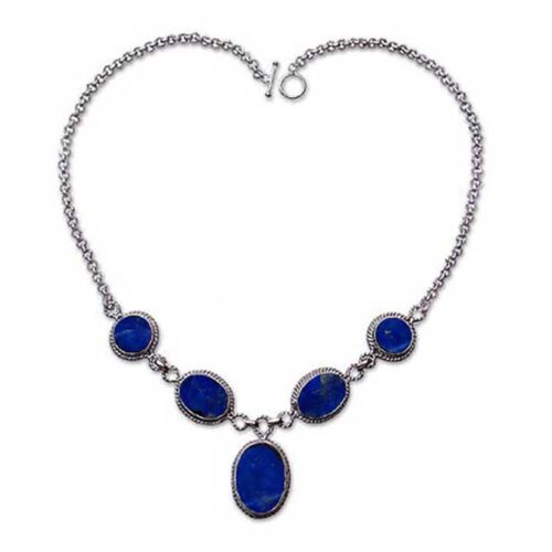 Sterling Silver and Lapis Lazuli Lumiere Semi Collar