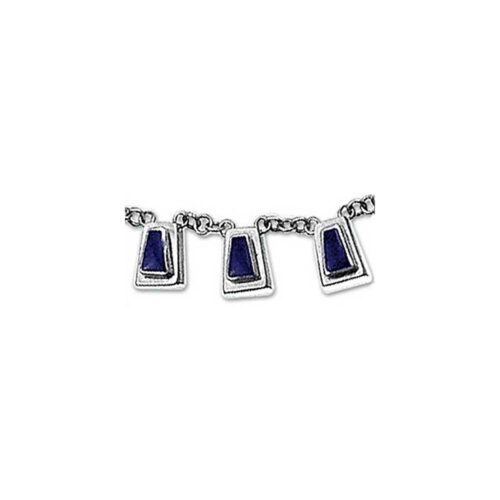 Sterling Silver and Lapis Lazuli Inca Semi collar