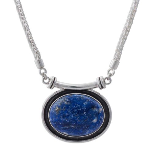Sterling Silver and Lapis Lazuli Mystical Medallion