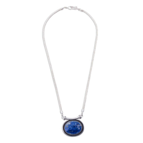 Sterling Silver and Lapis Lazuli Mystical Medallion