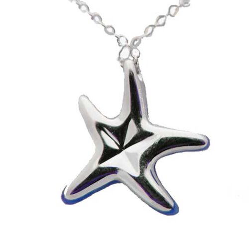 Lapis Lazuli and Sterling Silver Starfish Necklace