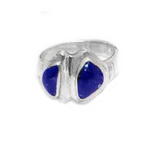 Two Stone High Relieve Crown Ring
