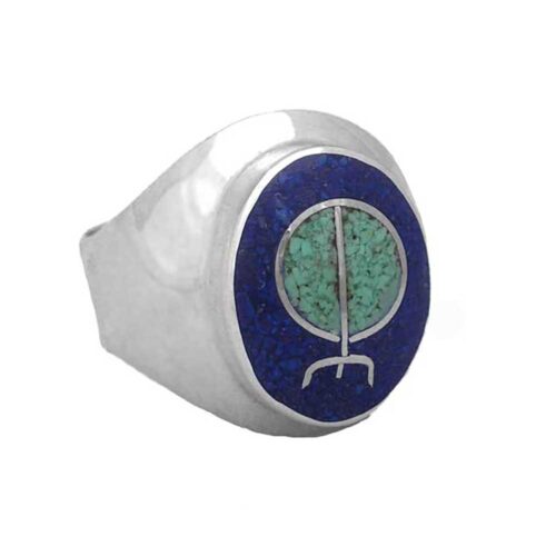 Sterling Silver Bind Rune Signet Ring