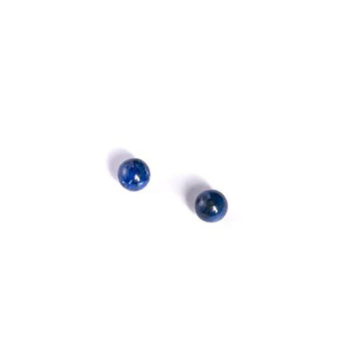 Yankiray 6 mm Lapis Lazuli and Sterling Silver Bead Post Earrings