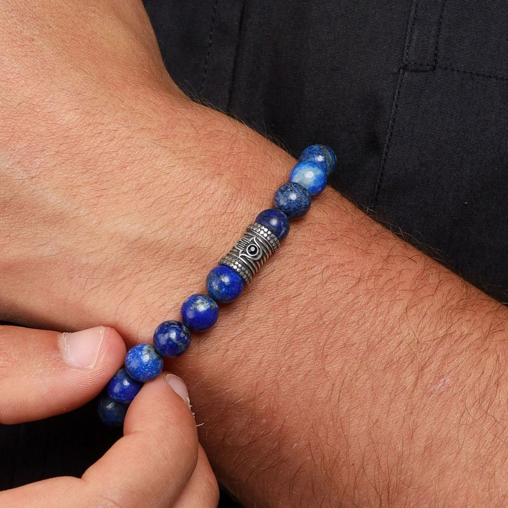 Lapis Lazuli Hamsa Protective Bracelet - Image 3