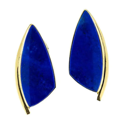 Sail 18K Gold and Lapis Lazuli Earrings