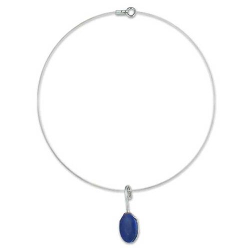 Sterling Silver and Lapis Lazuli Zen Necklace