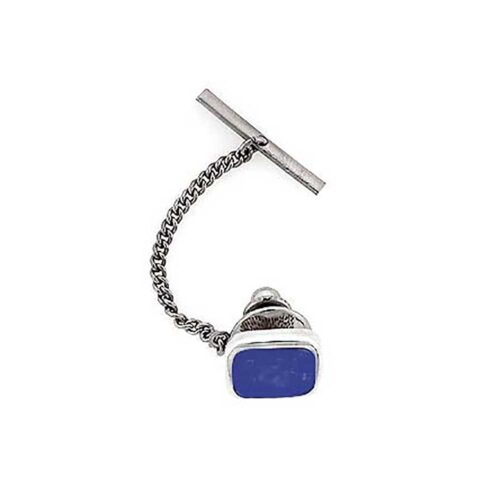 Sterling Silver and Lapis Lazuli Tie Pin