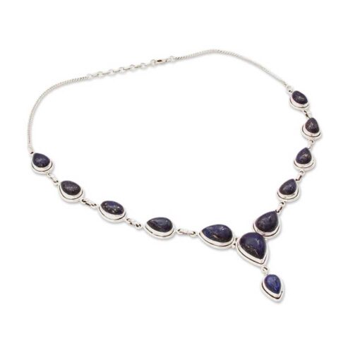 Aura of Beauty Lapis Lazuli and Sterling Silver Semi Collar