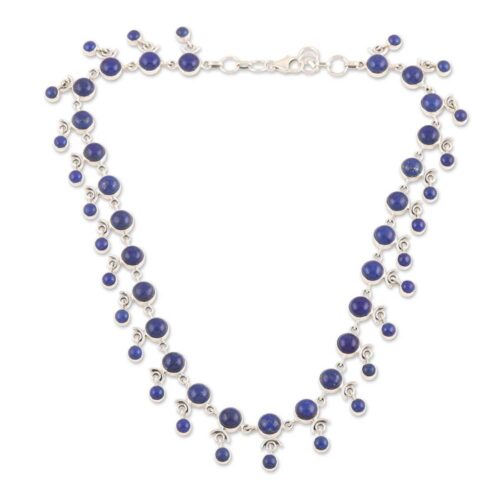 Lapis Dance Sterling Silver and Lapis Lazuli Necklace