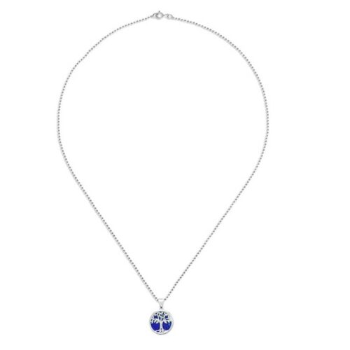 Tree Of Life Sterling Silver and Lapis Lazuli Necklace