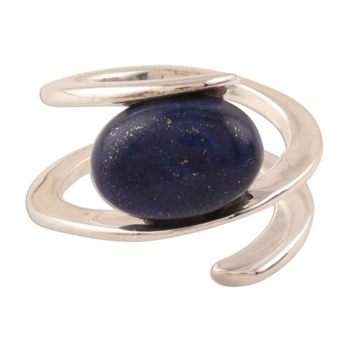 Lapis Glory Sterling Silver and Lapis Lazuli Cabochon Ring