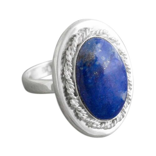 Cachet Silver and Lapis Lazuli Cabochon Ring