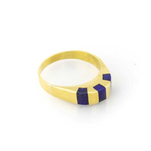 Blue Zebra 18K Gold and Lapis Lazuli Ring