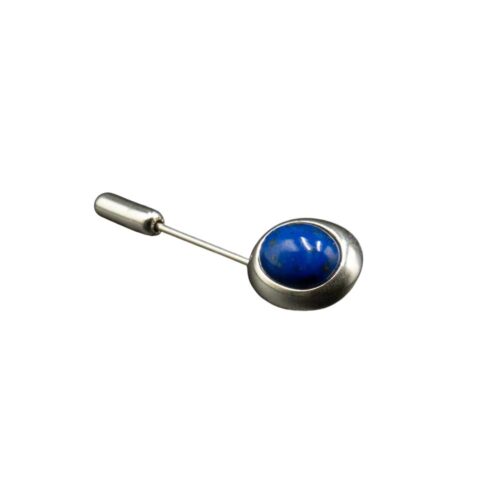 Lapis Lazuli and Sterling Silver Tie Pin