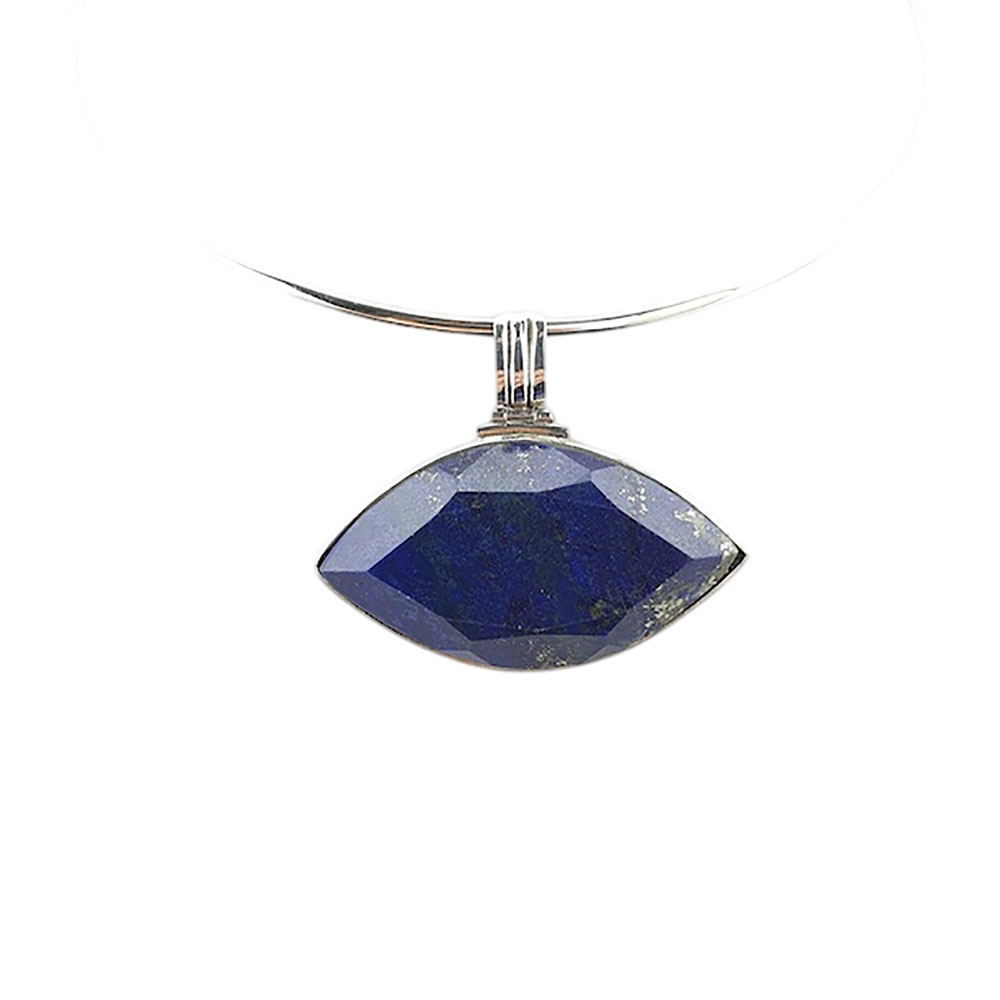 Olyvia Sterling Silver and Lapis Lazuli Pendant