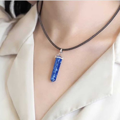 Themis Sterling Silver and Lapis Lazuli Pendulum Pendant